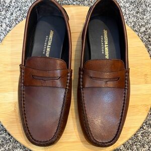 Johnston & Murphy Rich Brown Leather Loafers